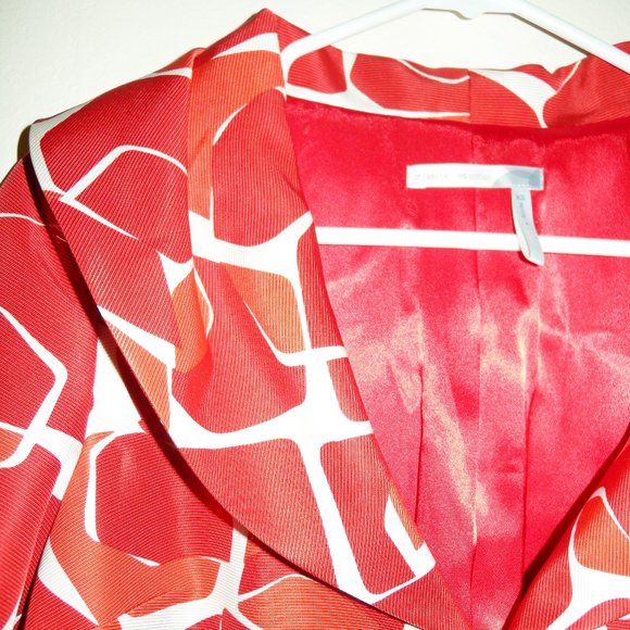 Red Patterned Blazer - Picture 3 of 3